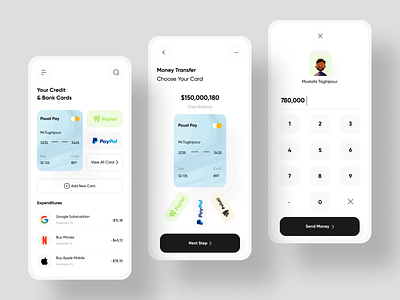 Finance Mobile app app design bank bank app banking branding clean daily ui design designer finance finances financial interface minimal mobile app mobile ui payment ux wallet