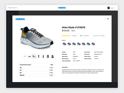 Product Detail View clean datavisualization design ecommerce modal ui ux