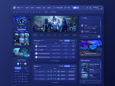 Stream Page blizzard dota game game app game dashboard game design game website matches player product design steam stream stream app tournaments twitch uiux warcraft web design website design ybersport