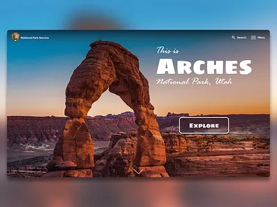 Arches National Park Landing Page dailycahllenge design graphic design uidaily uidesign user interface