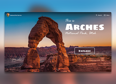 Arches National Park Landing Page dailycahllenge design graphic design uidaily uidesign user interface