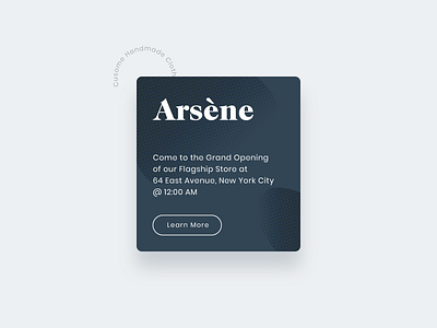 Arsène | Banner ad ad advertizing banner brand branding design illustration logo logo design logotype mark marketing media photoshop social type typography vector