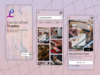 Handcrafted Goods Marketplace app design ecommerce figma graphic design marketplace ui ux