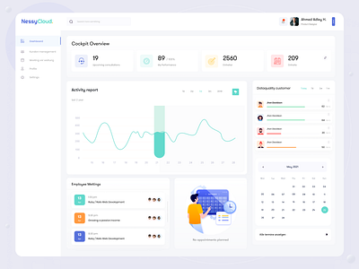 NessyCloud Cockpit Overview Design minimal