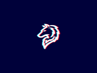 Wolf Glitched branding glitch illustration logo mascot vector wolf