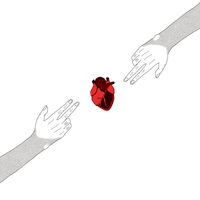 Blessed touch illustration lineart love sketch