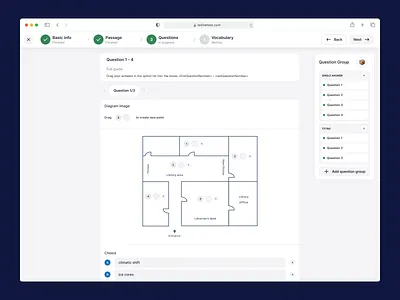 Online Test - Create Drag in data entry drag and drop ielts online test question