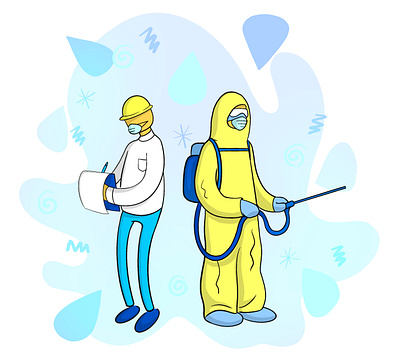 Illustration for Safety and Cleaning Website design graphic design illustration