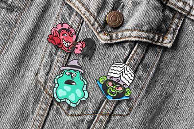 Cartoon Network enamel Pins 2d cartoon network character characterdesign enamel pin illustration merchandising mojojojo photoshop redbubble