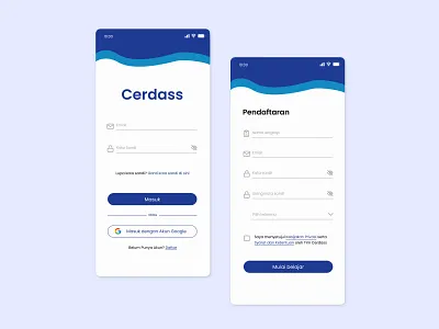Mobile login - signup form app branding course courseapp daftar design form login login and signup masuk mobile signup ui uiux