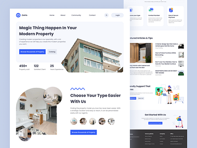 Real Estate Landing Page - Osiris agency agent branding company name company profile estate furniture graphic design house interface landing page logo motion graphics property real estate real estate agency realestate web design website