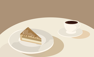 Dessert coffee design illustration illustrator warm