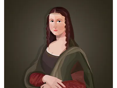 MONALISA graphic design illustration monalisa vector