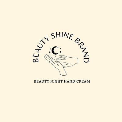 Night cream cosmetic logo minimalist line art branding company design illustration logo vector