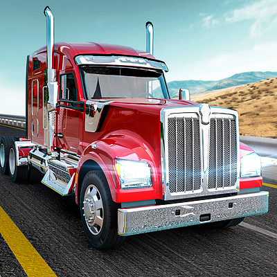 Truck Game Icon 3d graphics app art branding cg artist design game game art game graphics game icon game screenshot game ui graphic design graphics icon illustration logo ui vector