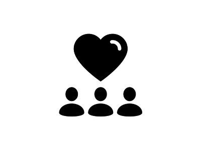 Love Group 👇 art black design feedback glyph graphic group icon illustration love loyalty premium team vector