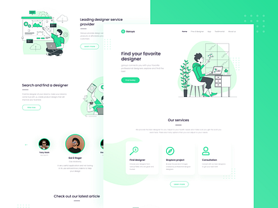 Garuya Landing Page app branding design good illustration inspiration iphone logo minimal ui website