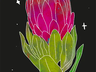 Protea abstract branding design digital art graphic design icon illustration logo ui vector