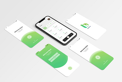 Mobile UI for Construction service providing company branding design product design ui ux