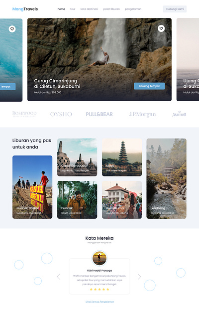 MongTravels Landing Page app branding clean design graphic design illustration logo ui uidesign web webdesign