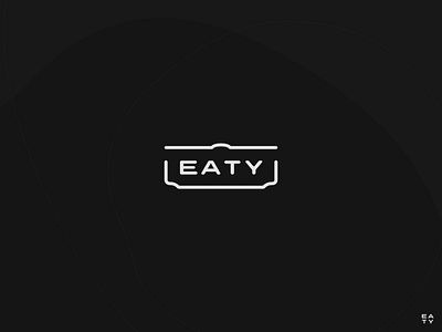 Eaty branding design eat food logo white