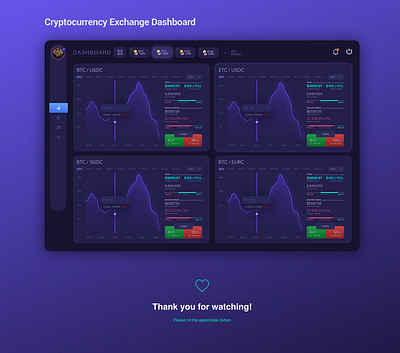 Cryptocurrency Exchange Dashboard design ui ux