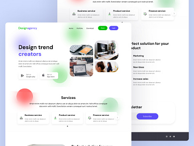 Design agency landing page design designagency figma glasseffect glassmorphing landing page trending web webdesign