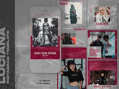 Luciana Instagram Templates branding business clothing design fashion graphic design instagram marketing style templates