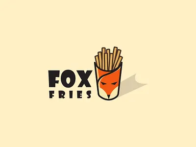 FOX Fries logo design attractive creative creative logo design eyecatchy fiverr food fox freinchfries fries high resolution illustration logo logo design minimalist morden restaurants snacks trendy worthart