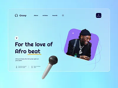 Music App - Afro Beat(Gruvy) design figma illustration mobile app ui ux