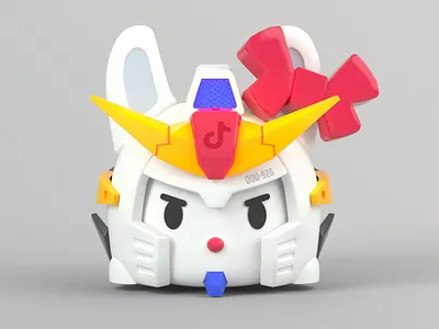 Lovely Gundam Completed c4d design