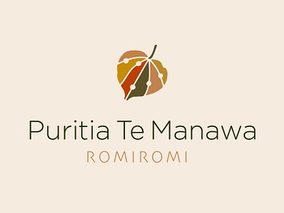 Maori traditional healing company logo branding design earth tones graphic design icon illustration illustrator leaf icon line logo logo muted colour brand spiritual logo vector wellbeing brand wellness logo