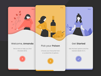 Onboarding as Unboxing app branding design guide minimal mobile onboarding tips ui ux