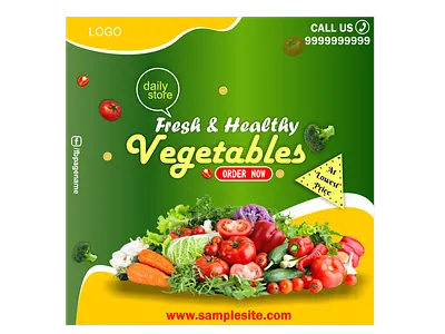 Vegetable store banner poster design vegetable banner vegetable posters