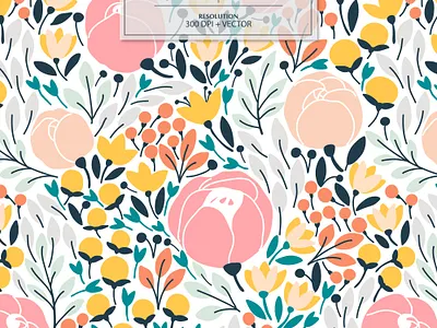 PEONY vector seamless pattern bloom blossom branding design digital floral flower for sale graphic design illustration leaf nature pattern peony seamless spring summer surface textile vector