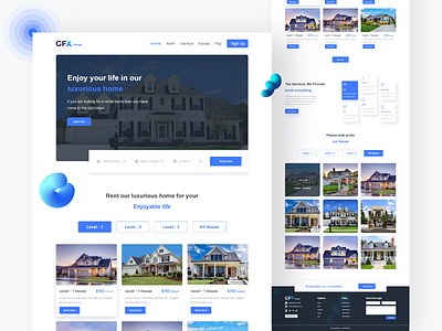 House Rental website agency apperment website bulding website free home landing page home rental website house rental landing page landing page page rental website ui ux web design website