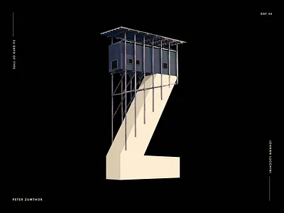 Z for Peter Zumthor - Architype Alphabet Project abstract archi architect architecture art direction design graphic design johannlucchini type typo typography