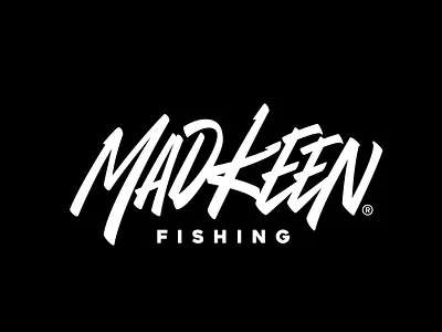 Mad Keen Fishing calligraphy lettering logo logotype typography vector