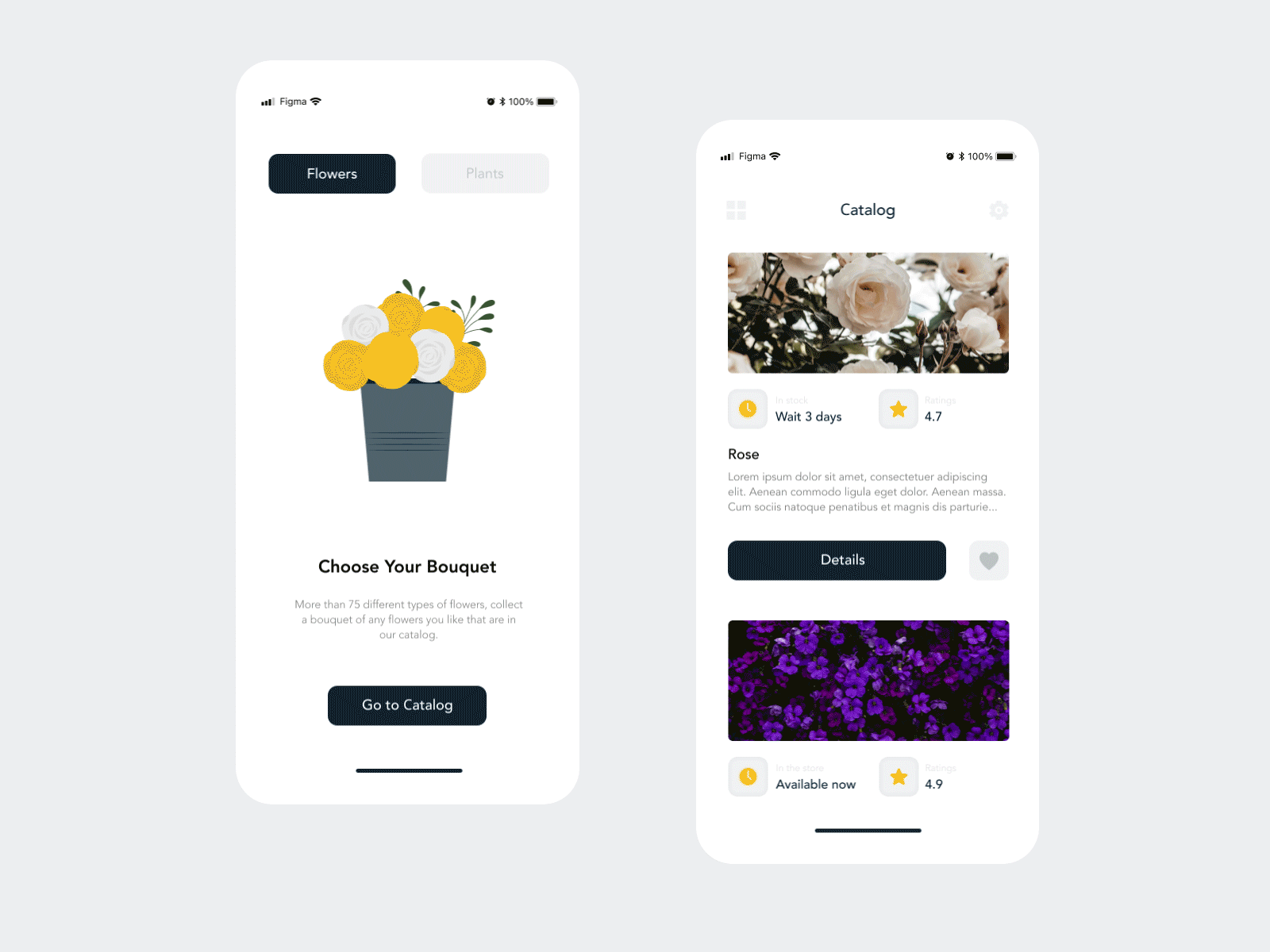 Flowers store after effect animation app design figma graphic design illustration photoshop ui ux web