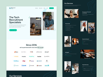 Homepage exploration #1 clean homepage job portal landing page layout recruitment recruitment firm technology ui ux ui design web design website