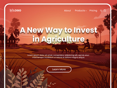 Invest in Agriculture agriculture branding design farmer farming flat graphic design illustration investor logo minimal ui uiux ux vector web design website design