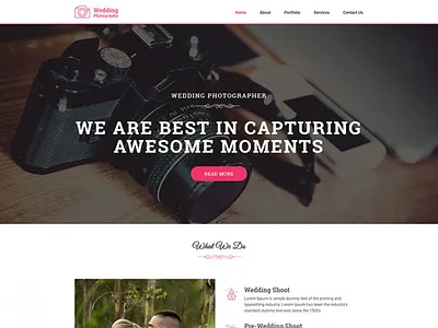 Wedding Photography website HTML Template html html website
