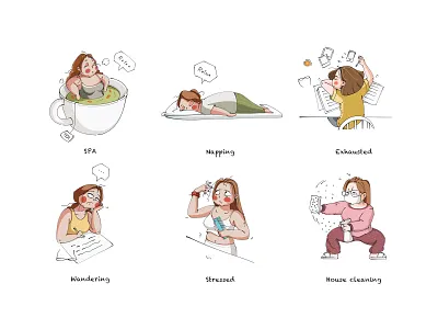 chubby girl illustration