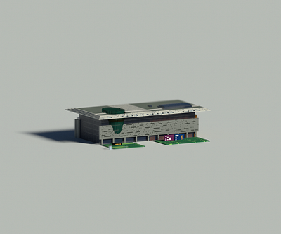 Public Building | Beijing Capital Museum 3d architecture building design illustration museum space voxel