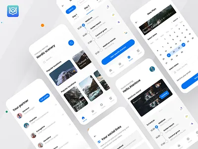 Hawkeye travel app app branding colorful design illustration logo typography ui ux 视觉艺术