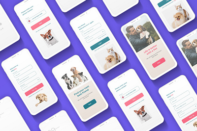 Pet adoption mobile app, IOS app app ui design cat app cat app ui dog app dog app ui mobile app design pet adoption app pet lover pets app ui uidesign uxdesign