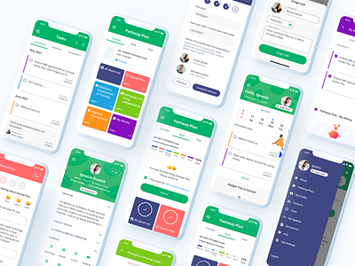UX/UI Design Social PWA Pathway Plan App app mob mobile design pwa design ui user experience visual design