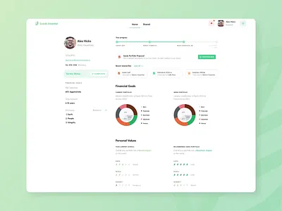 Seeds — Wireframes to UI Animation animation dashboard design draft finances fintech green economy green finances illustration seeds seeds investors sketch sketches startup startups ui ux wireframes z1