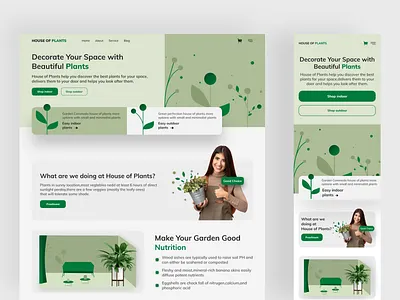 House of Plants app clean design designer home page landing trend trendy ui ui design ui web uiux ux web website
