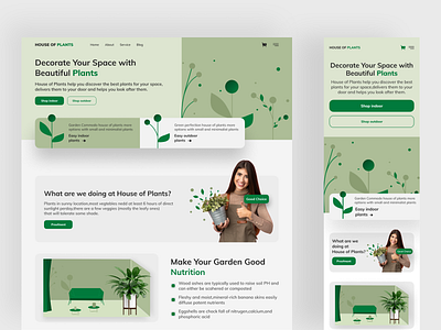 House of Plants app clean design designer home page landing trend trendy ui ui design ui web uiux ux web website